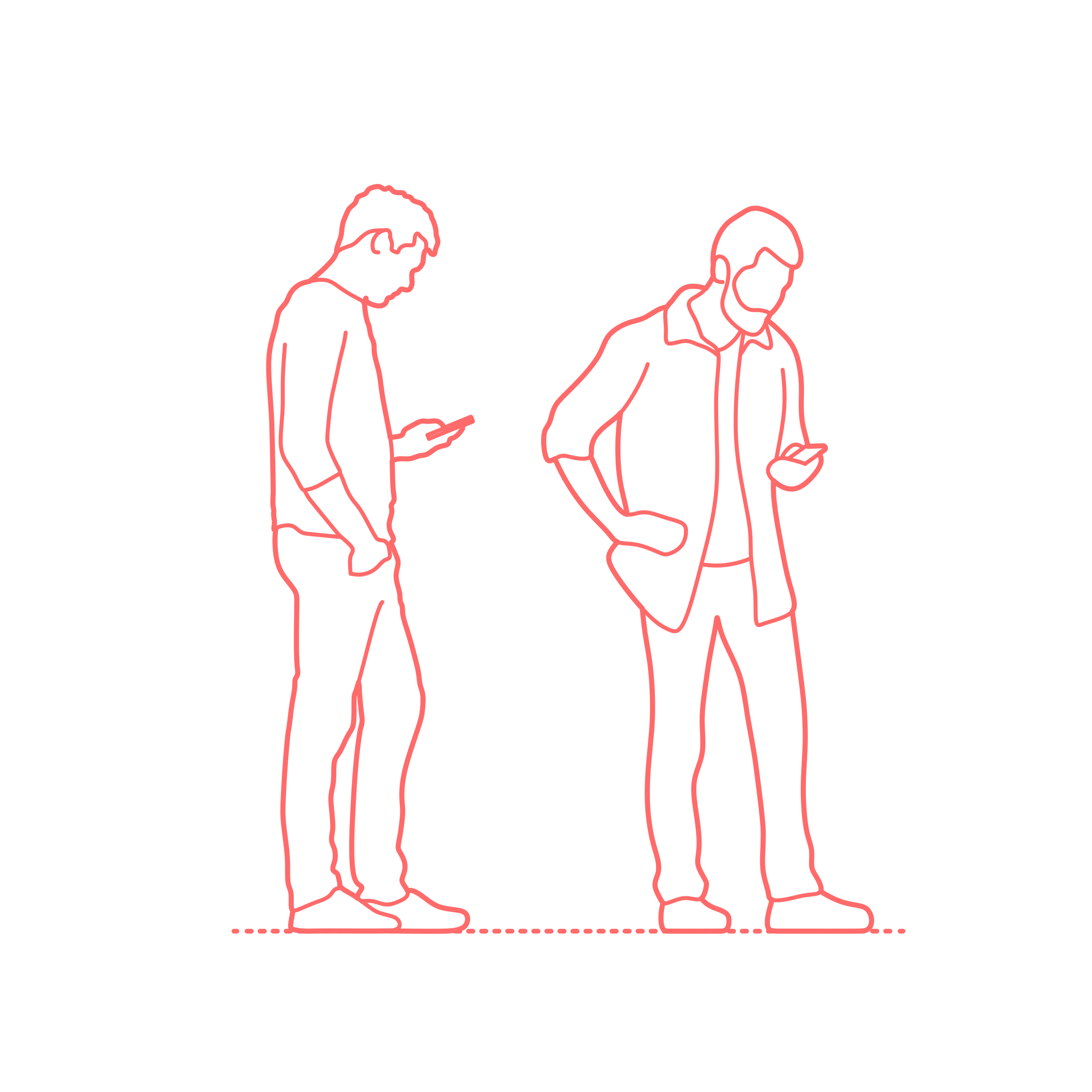 Humans Looking At Phone Young Adults Men Standing Side Vinyl Svg File Free Vectors